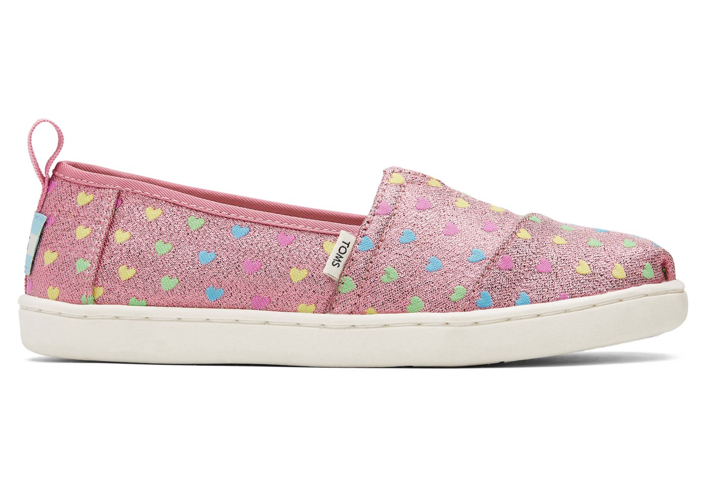 Toms Alpargata Youth Hearts Espadrille Pink - Kids - 64598-NOYR